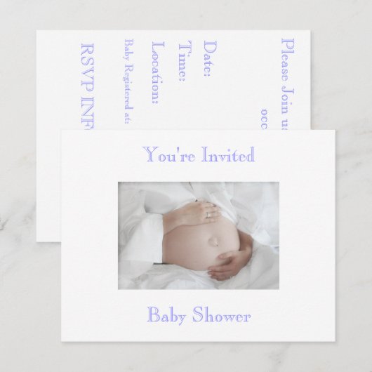 baby shower Uitnodiging (Voorkant / Achterkant)