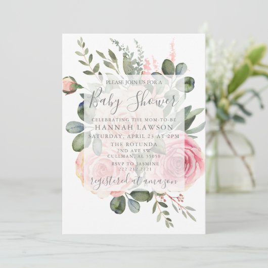 Baby shower Uitnodiging (Staand voorkant)