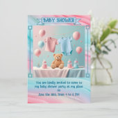 " BABY SHOWER UITNODIGING " (Staand voorkant)