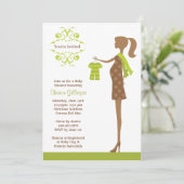 baby shower Uitnodiging (Staand voorkant)