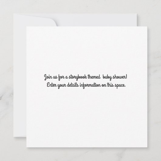 Baby shower Uitnodiging (Achterkant)