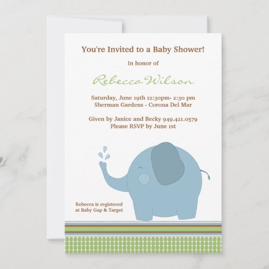 Baby shower Uitnodiging (Voorkant)
