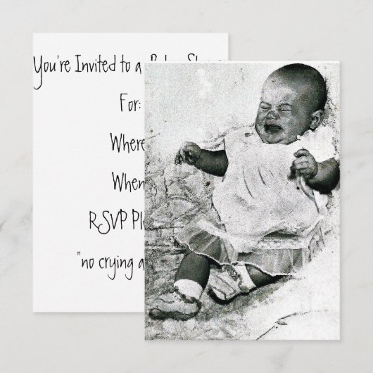 baby shower Uitnodiging (Voorkant / Achterkant)