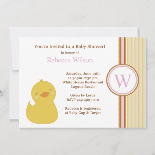 baby shower Uitnodiging (Voorkant)