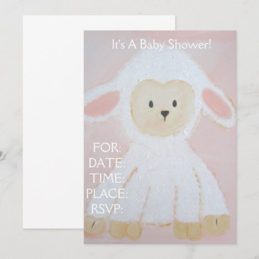 baby shower Uitnodiging (Voorkant / Achterkant)