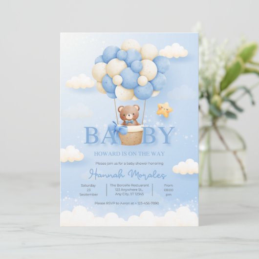 Baby shower Uitnodiging (Staand voorkant)
