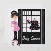 Baby shower Uitnodiging (Voorkant / Achterkant)