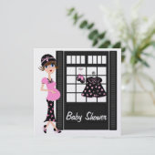 Baby shower Uitnodiging (Staand voorkant)