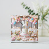 Baby shower Uitnodiging (Staand voorkant)