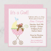 Baby shower Uitnodiging (Voorkant / Achterkant)