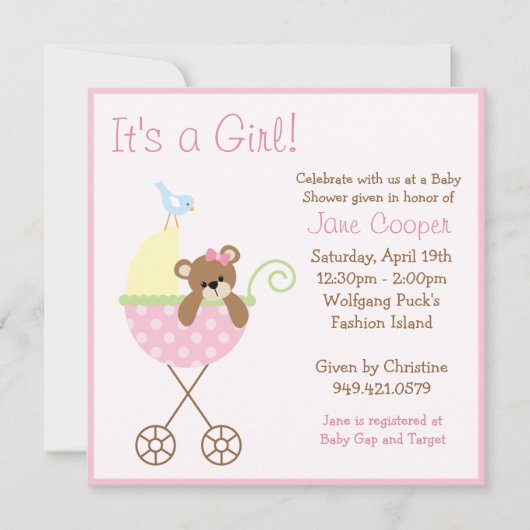 Baby shower Uitnodiging (Voorkant)