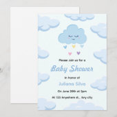 Baby shower Uitnodiging (Voorkant / Achterkant)