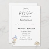 Baby shower Uitnodiging (Voorkant / Achterkant)