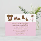 baby shower Uitnodiging (Staand voorkant)