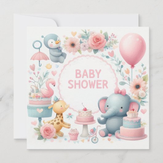 Baby shower Uitnodiging (Voorkant)