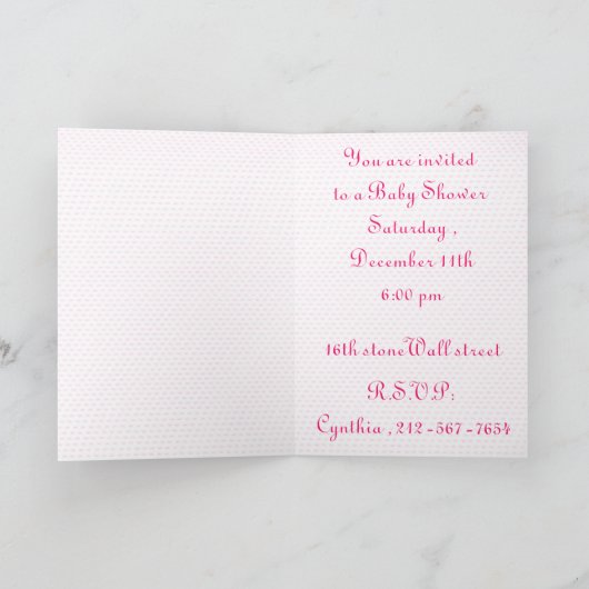 Baby shower Uitnodiging (Binnen)