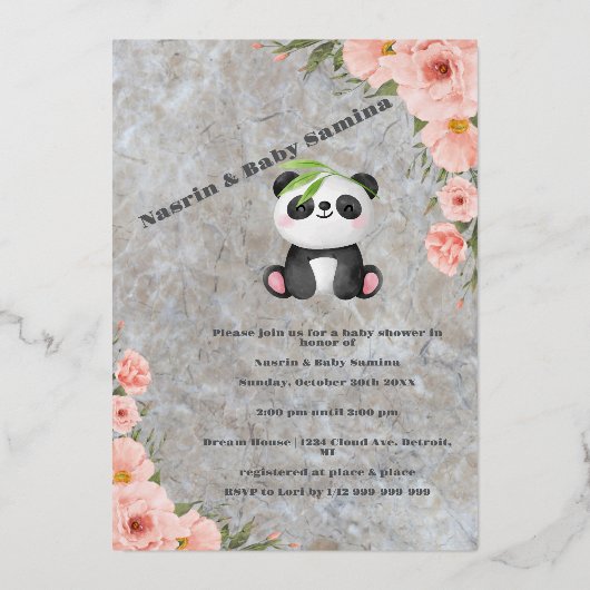 Baby shower Uitnodiging (Voorkant)