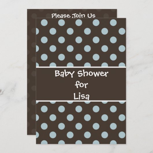 Baby shower Uitnodiging (Voorkant / Achterkant)