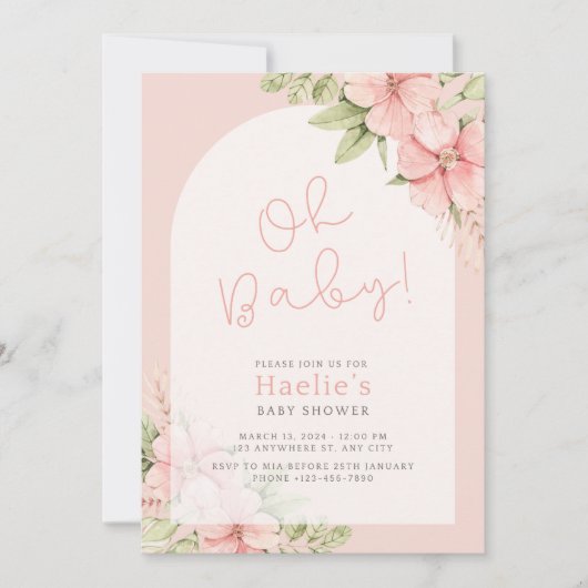 Baby shower Uitnodiging (Voorkant)