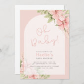 Baby shower Uitnodiging (Voorkant / Achterkant)