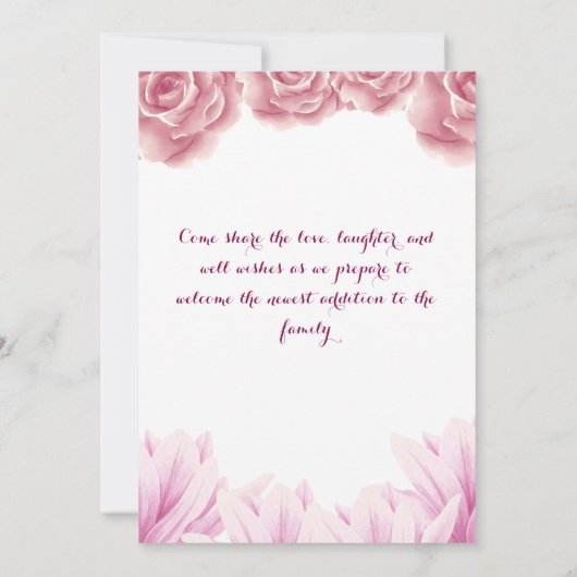 Baby shower Uitnodiging (Achterkant)