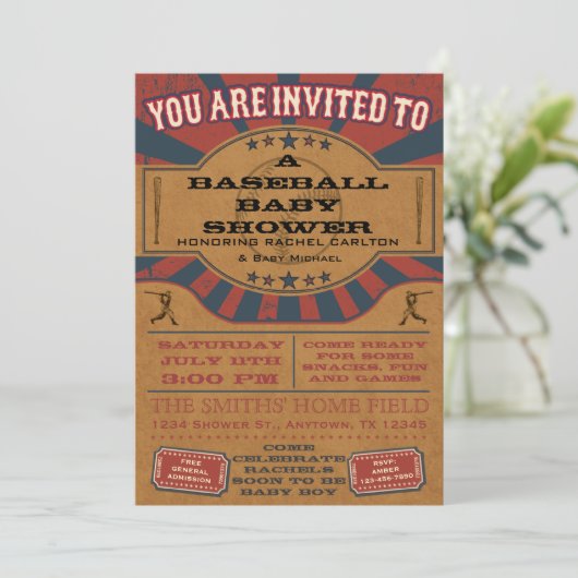  Baby shower Uitnodiging (Staand voorkant)