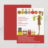 Baby shower Uitnodiging (Voorkant / Achterkant)