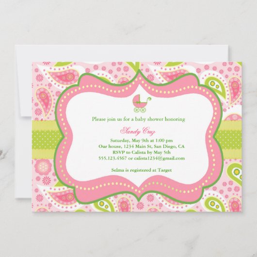 baby shower Uitnodiging (Voorkant)