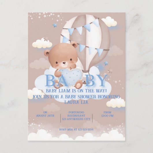 Baby shower Uitnodiging (Voorkant)
