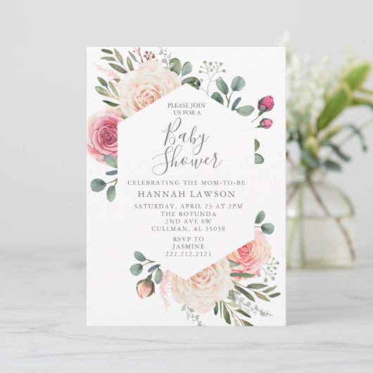 Baby shower Uitnodiging (Staand voorkant)