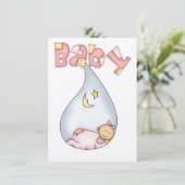 Baby shower Uitnodiging (Staand voorkant)