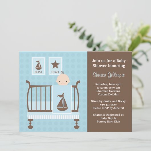 Baby shower Uitnodiging (Staand voorkant)