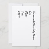 baby shower Uitnodiging (Achterkant)