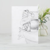 baby shower Uitnodiging (Staand voorkant)