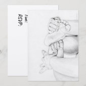 baby shower Uitnodiging (Voorkant / Achterkant)