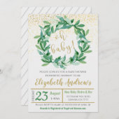 Baby shower Uitnodiging (Voorkant / Achterkant)