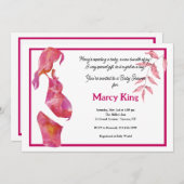 Baby shower Uitnodiging (Voorkant / Achterkant)