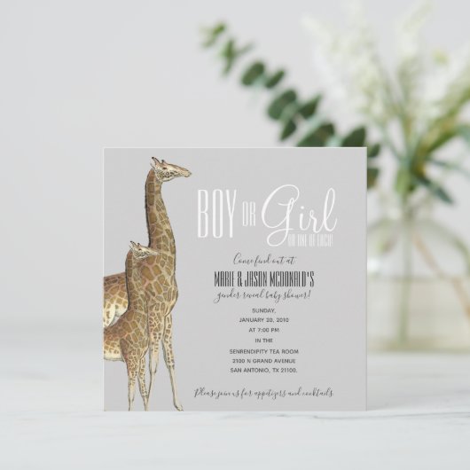 baby shower Uitnodiging (Staand voorkant)