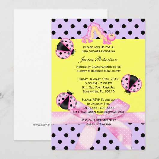 baby shower Uitnodiging (Voorkant / Achterkant)