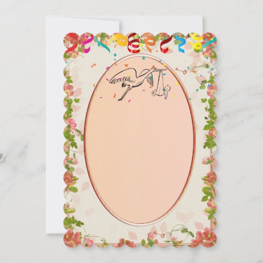 Baby shower Uitnodiging (Achterkant)