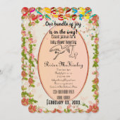 Baby shower Uitnodiging (Voorkant / Achterkant)