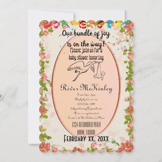 Baby shower Uitnodiging (Voorkant)