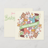 Baby shower Uitnodiging (Voorkant / Achterkant)