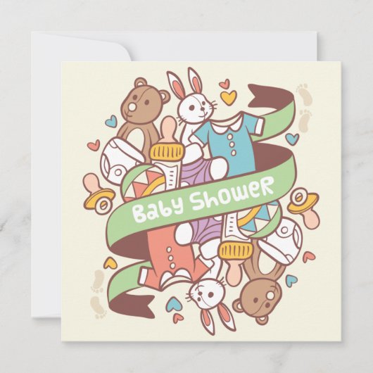 Baby shower Uitnodiging (Voorkant)