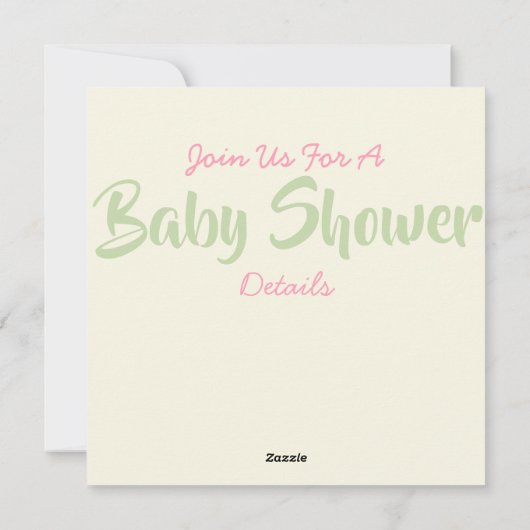 Baby shower Uitnodiging (Achterkant)