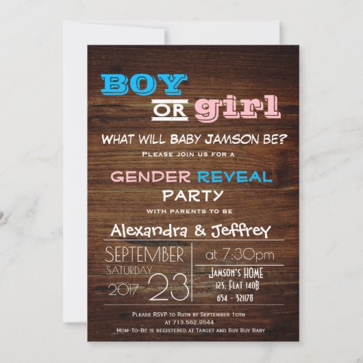 Baby shower Uitnodiging (Voorkant)