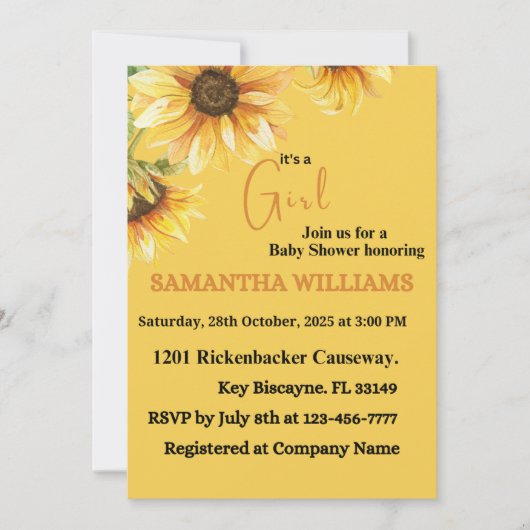 Baby shower uitnodiging (Voorkant)