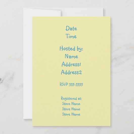 baby shower uitnodiging (Achterkant)