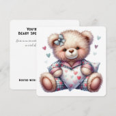 Baby shower Uitnodiging (Voorkant / Achterkant)