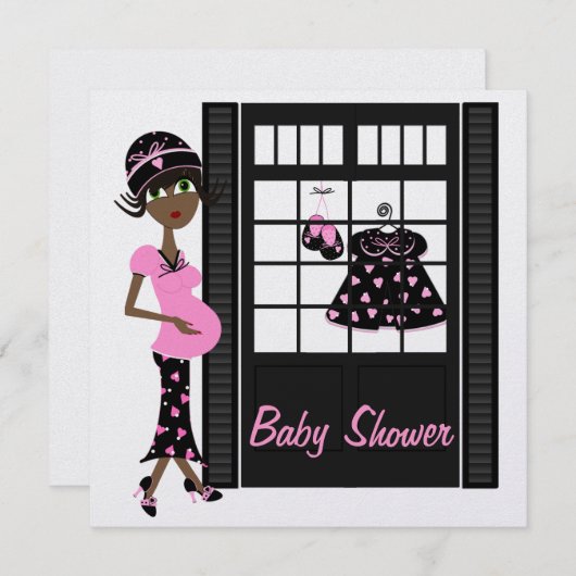 Baby shower Uitnodiging (Voorkant / Achterkant)